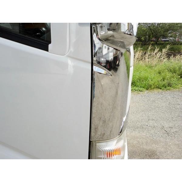 エアループデュトロ メッキ コーナーパネル 標準キャブ ピラー有り車用 交換タイプ ダイナ トヨエース 日野自動車 トヨタ H23.7〜 | 日野自動車 | 05