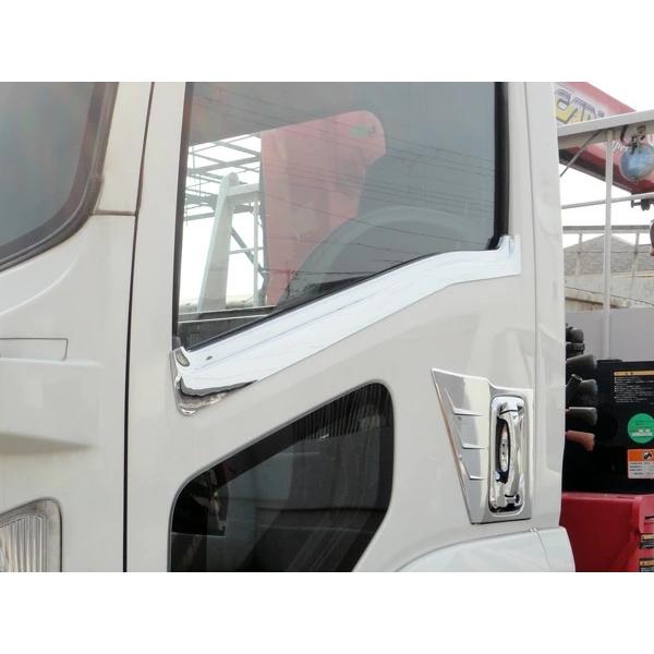 いすゞ 07 エルフ ハイキャブ ワイドキャブ用 H19.1〜 07フォワード H19.7〜 メッキ ドアウインドウガーニッシュ 左右セット | いすゞ | 05