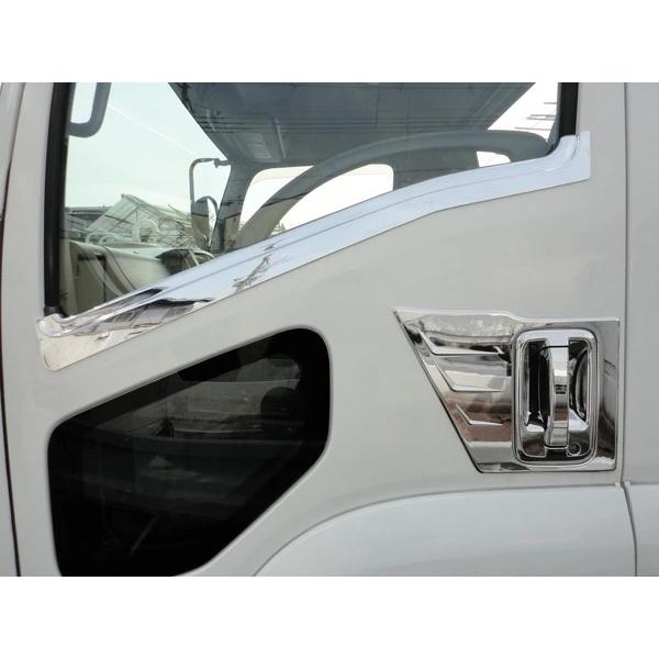 いすゞ 07エルフ ハイキャブ ワイドキャブ メッキ ドアハンドルカバー ドアプロテクター 6Pセット H19.1〜 | いすゞ | 04