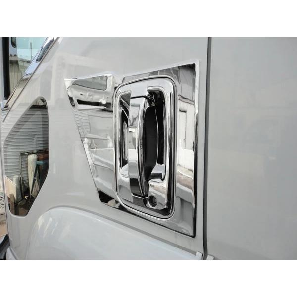 いすゞ 07エルフ ハイキャブ ワイドキャブ メッキ ドアハンドルカバー ドアプロテクター 6Pセット H19.1〜 | いすゞ | 05