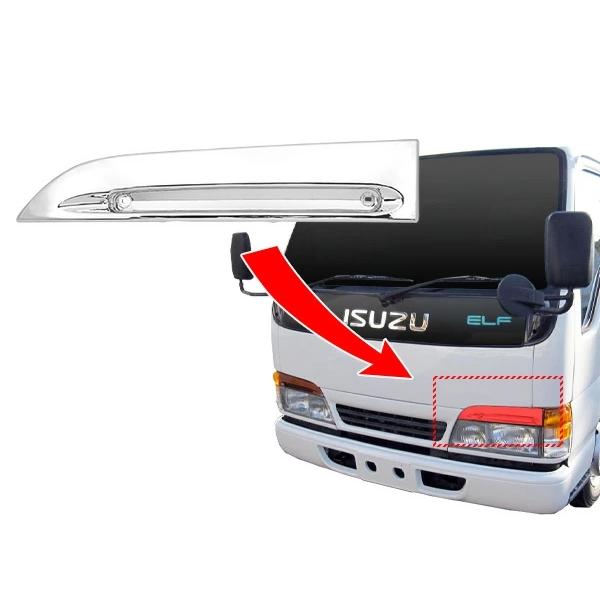 いすゞ NEWエルフ 標準ボディ ワイドボディ用 メッキアイライン 左右セット H5.7〜H16.5 | いすゞ | 04