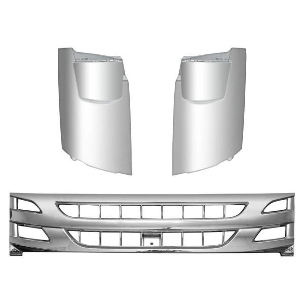 07 エルフ 後期型 標準キャブ用 メッキ フロントグリル コーナーパネル セット いすゞ | いすゞ | 01