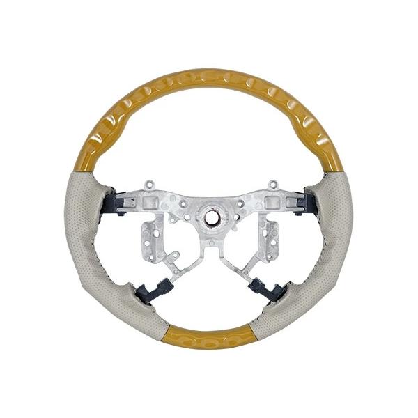 エスティマ ACR50 GSR50系  ステアリング ハンドル ガングリップ シフトノブ セット 黄木目調 H18.1〜 木目調 カスタム | エスティマ | 05