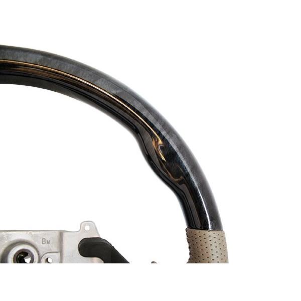 エブリイバン エブリイワゴン DA64V DA64W ステアリング ハンドル ガングリップ 黒木目調 H17.8〜H27.2  木目調 レザー | エブリイワゴン | 02