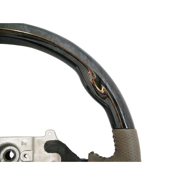 エブリイバン エブリイワゴン DA64V DA64W ステアリング ハンドル スタンダードタイプ 黒木目調 H17.8〜H27.2  木目調 レザー | エブリイワゴン | 02