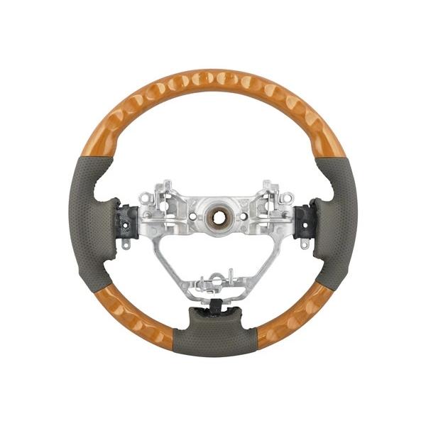 エブリイワゴン DA17W ステアリング ハンドル スタンダードタイプ ユーカリ茶木目調 H27.2〜 交換 木目調 ワゴン レザー | エブリイワゴン | 04