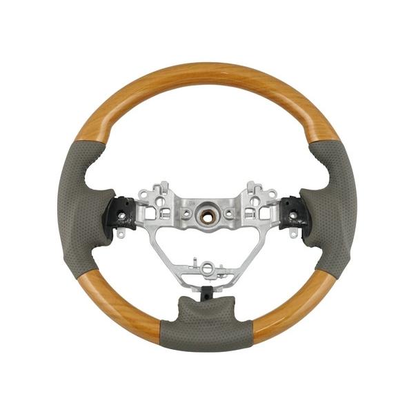 エブリイワゴン DA17W ステアリング ハンドル ガングリップ ユーカリ茶木目調 H27.2〜 交換 木目調 ワゴン レザー | エブリイワゴン | 01