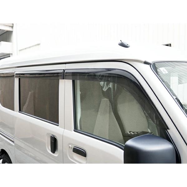 エブリイバン エブリイワゴン DA17V DA17W スモーク ドアバイザー 4P H27.2〜 雨除け 後付け cqyd00000008 | エブリイワゴン | 03