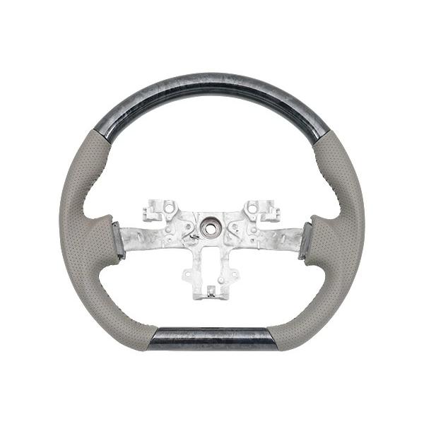 エブリイバン DA17V D型 ステアリング ハンドル ガングリップ 黒木目調 H27.2〜 交換 木目調 ワゴン レザー 内装 エブリィ | エブリイワゴン | 01