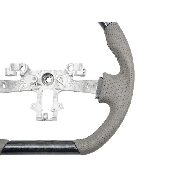 エブリイバン DA17V D型 ステアリング ハンドル ガングリップ 黒木目調 H27.2〜 交換 木目調 ワゴン レザー 内装 エブリィ | エブリイワゴン | 02