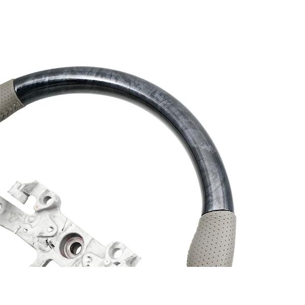 エブリイバン DA17V D型 ステアリング ハンドル ガングリップ 黒木目調 H27.2〜 交換 木目調 ワゴン レザー 内装 エブリィ | エブリイワゴン | 03