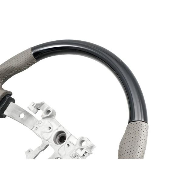 エブリイバン DA17V D型 ステアリング ハンドル ガングリップ ピアノブラック H27.2〜  交換タイプ パンチングレザー ワゴン | エブリイワゴン | 03