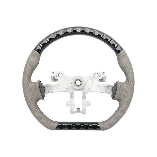 エブリイバン DA17V D型 ステアリング ハンドル ガングリップ ピアノブラック H27.2〜  交換タイプ パンチングレザー ワゴン | エブリイワゴン | 04