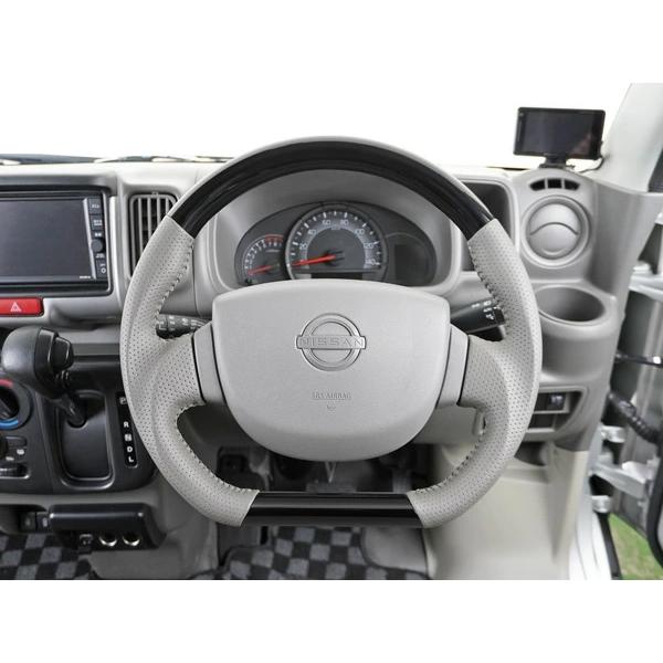 エブリイバン DA17V D型 ステアリング ハンドル ガングリップ ピアノブラック H27.2〜  交換タイプ パンチングレザー ワゴン | エブリイワゴン | 05