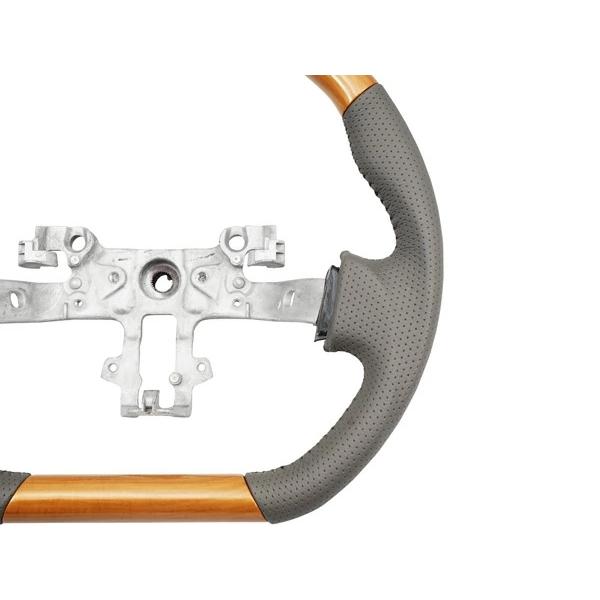 エブリイバン DA17V D型 ステアリング ハンドル ガングリップ ユーカリ茶木目調 H27.2〜 交換 木目調 ワゴン レザー | エブリイワゴン | 02