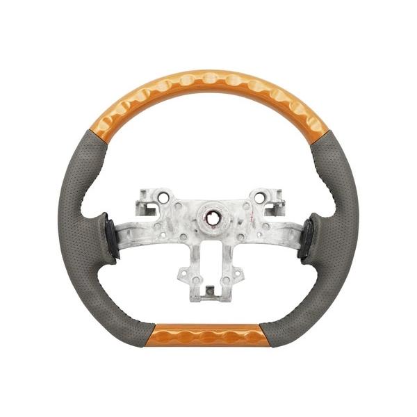 エブリイバン DA17V D型 ステアリング ハンドル ガングリップ ユーカリ茶木目調 H27.2〜 交換 木目調 ワゴン レザー | エブリイワゴン | 04