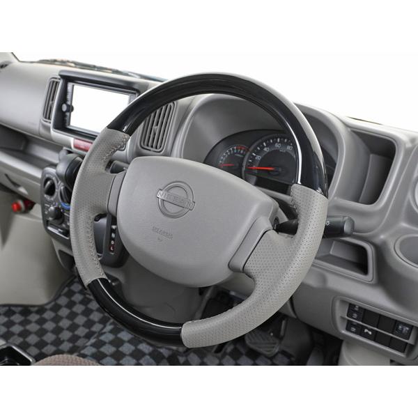 エブリィバン DA17V ハンドル ステアリング スタンダード スズキ レザー 黒木目調 ピアノブラック ユーカリ茶木目調 内装 3種類 | エブリイワゴン | 12