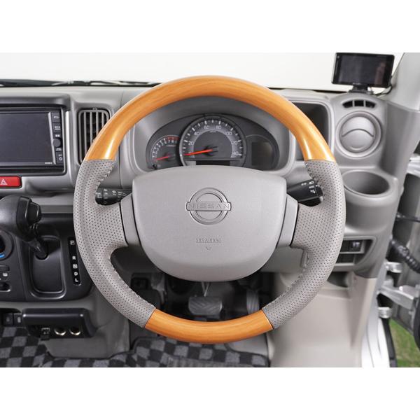 エブリィバン DA17V ハンドル ステアリング スタンダード スズキ レザー 黒木目調 ピアノブラック ユーカリ茶木目調 内装 3種類 | エブリイワゴン | 17