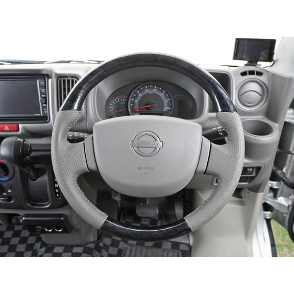 エブリィバン DA17V ハンドル ステアリング スタンダード スズキ レザー 黒木目調 ピアノブラック ユーカリ茶木目調 内装 3種類 | エブリイワゴン | 05