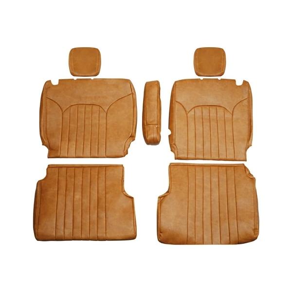 エブリイバン DA17V JOIN / JOINターボ用 ヴィンテージ ブラウン レザー シートカバー 1557 内装 ヘッドレスト分離型 | スズキ | 04