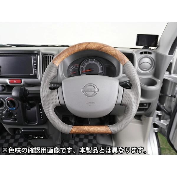 エブリイワゴン DA17W ナチュラルウッド調 ハンドル ステアリング スタンダード ガングリップ 木目調 レザー スズキ 専用設計 | エブリイワゴン | 11