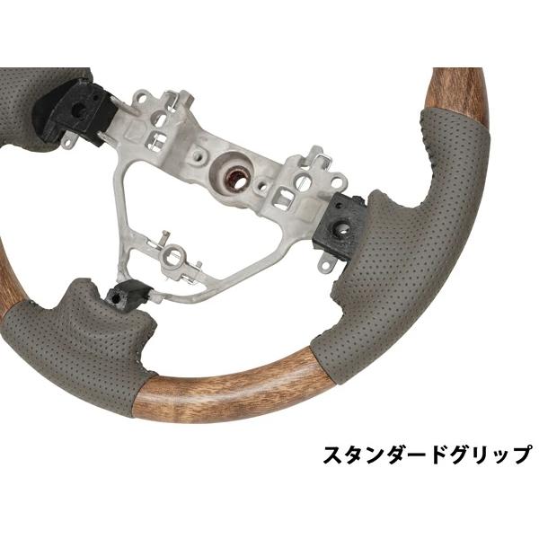 エブリイワゴン DA17W ナチュラルウッド調 ハンドル ステアリング スタンダード ガングリップ 木目調 レザー スズキ 専用設計 | エブリイワゴン | 03