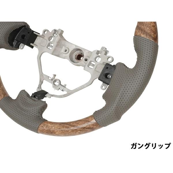 エブリイワゴン DA17W ナチュラルウッド調 ハンドル ステアリング スタンダード ガングリップ 木目調 レザー スズキ 専用設計 | エブリイワゴン | 07