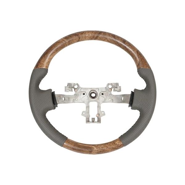 エブリイバン DA17V ナチュラルウッド調 ハンドル ステアリング スタンダードグリップ スズキ 専用設計 交換 木目 レザー パンチング | エブリイワゴン | 01