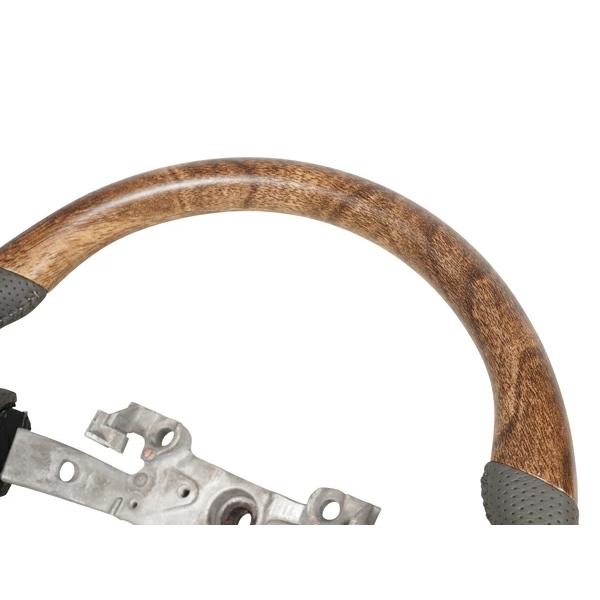 エブリイバン DA17V ナチュラルウッド調 ハンドル ステアリング スタンダードグリップ スズキ 専用設計 交換 木目 レザー パンチング | エブリイワゴン | 03