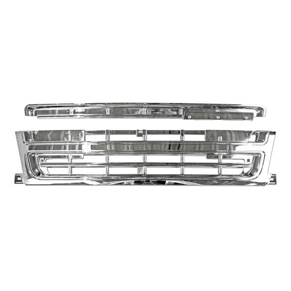 ニューファイター 標準ボディ メッキグリル アッパーグリル ロアグリル セット H11.4〜H17.10 | 三菱ふそう | 01