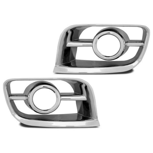 ハイエース 200系 1型 2型 ワイドボディ用 メッキ フォグランプカバー 左右 レジアスエース H16〜H22.7 カスタム 保護 カバー | ハイエース | 01