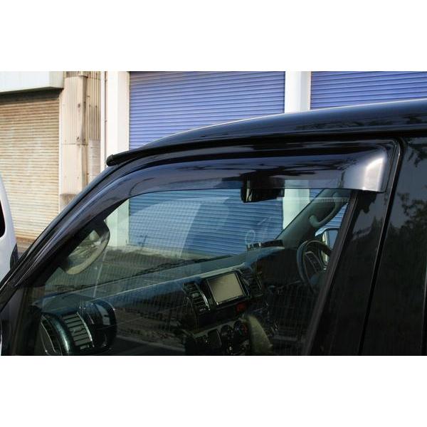 ハイエース 200系 ドアバイザー スモーク 純正タイプ 左右セット H16〜 サイドバイザー 雨除け 標準 ワイド レジアスエース | ハイエース | 04