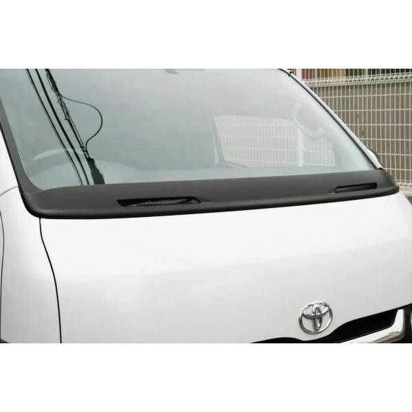 ハイエース 200系 標準ボディ エアロワイパーガード Ver.1 メッシュタイプ マットブラック H16〜 カバー 専用 ワイパーパネル カスタム | ハイエース | 05