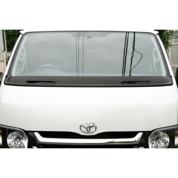 ハイエース 200系 標準ボディ エアロワイパーガード Ver.1 メッシュタイプ マットブラック H16〜 カバー 専用 ワイパーパネル カスタム | ハイエース | 06