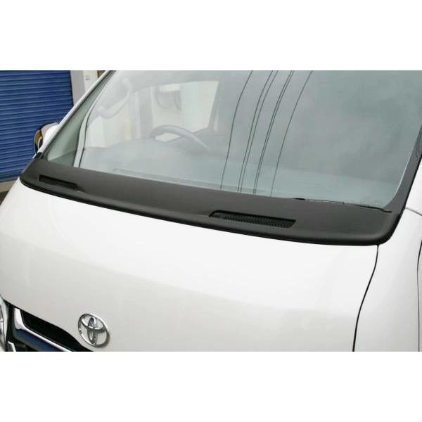 ハイエース 200系 標準ボディ エアロワイパーガード Ver.1 メッシュタイプ マットブラック H16〜 カバー 専用 ワイパーパネル カスタム | ハイエース | 07