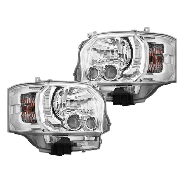 ハイエース レジアスエース 200系 4型 5型 6型 7型 LED ヘッドライト 純正タイプ メッキインナー H25.12〜 レベライザー対応 | ハイエース | 01