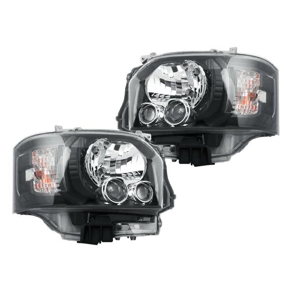 ハイエース レジアスエース 200系 4型 5型 6型 7型 LED ヘッドライト ブラックインナー 純正タイプ H25.12〜 レベライザー対応 | ハイエース | 01