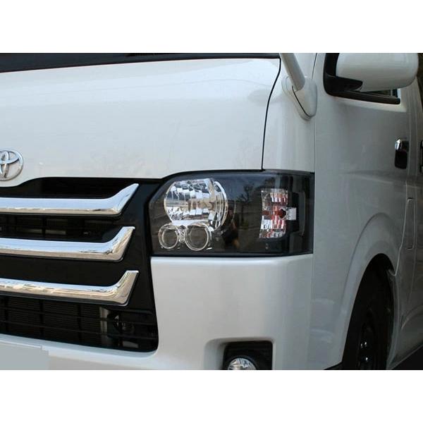 ハイエース レジアスエース 200系 4型 5型 6型 7型 LED ヘッドライト ブラックインナー 純正タイプ H25.12〜 レベライザー対応 | ハイエース | 05