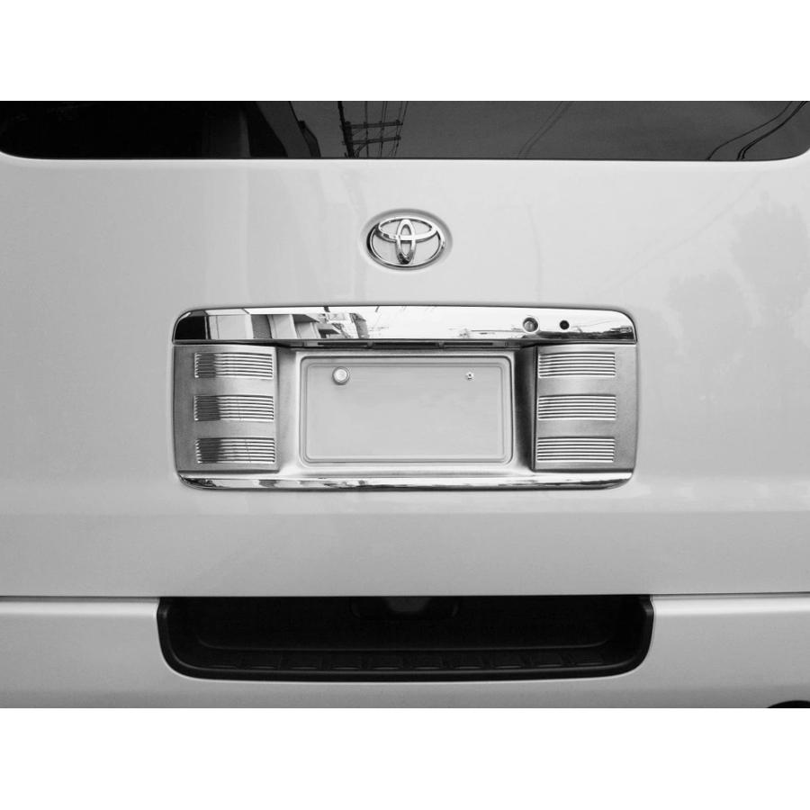ハイエース 200系 メッキ ナンバーガーニッシュ ライセンスプレート ナンバーフレーム Ver.2 メッキパーツ フレーム | ハイエース | 04