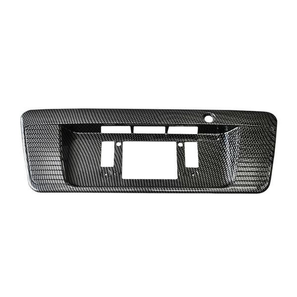 ハイエース 200系 リアゲートナンバーガーニッシュ ライセンスプレート ナンバーフレーム 綾織カーボン調 外装 カスタム ドレスアップ | ハイエース | 01