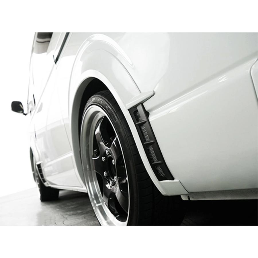 ハイエース 200系 オーバーフェンダー エアロディフューザータイプ ABS製 8P  全年式 フロント リア 左右 専用 フロント リア | ハイエース | 01