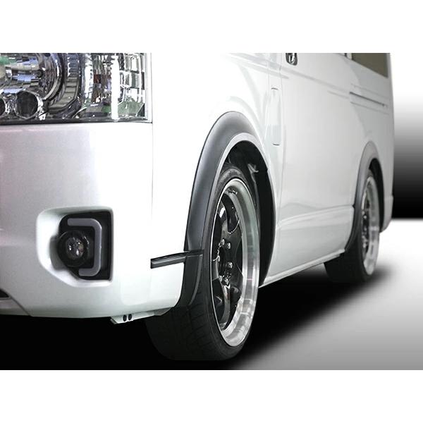 ハイエース 200系 オーバーフェンダー エアロディフューザータイプ ABS製 8P  全年式 フロント リア 左右 専用 フロント リア | ハイエース | 06