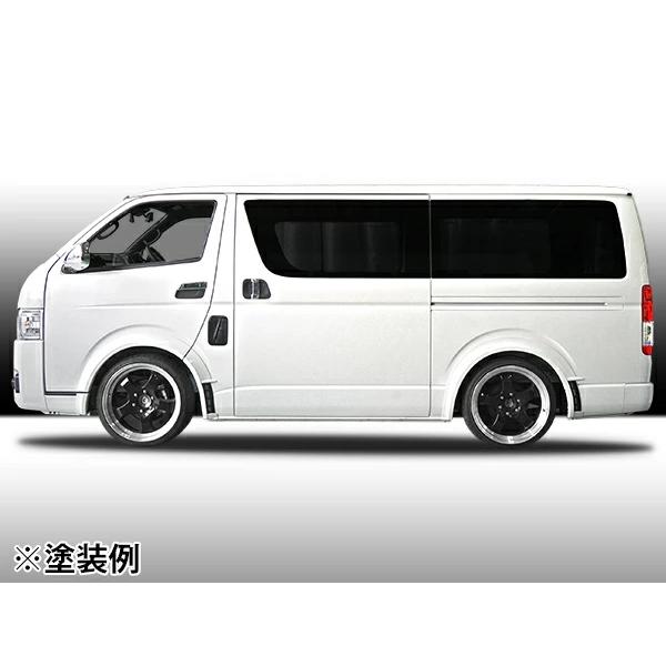 ハイエース 200系 オーバーフェンダー エアロディフューザータイプ ABS製 8P  全年式 フロント リア 左右 専用 フロント リア | ハイエース | 07