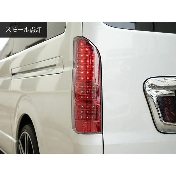 ハイエース 200系 LEDテールランプ オールインナーレッド クリアレンズタイプ レジアスエース H16〜 全車対応 バックランプ カスタム | ハイエース | 04
