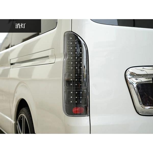 ハイエース 200系 LEDテールランプ オールインナーブラック クリア