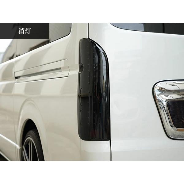 ハイエース 200系 LEDテールランプ オールインナーブラック スモークレンズタイプ レジアスエース H16〜 全車対応 バックランプ カスタム | ハイエース | 02