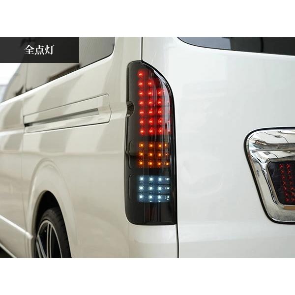 ハイエース 200系 LEDテールランプ オールインナーブラック スモークレンズタイプ レジアスエース H16〜 全車対応 バックランプ カスタム | ハイエース | 03