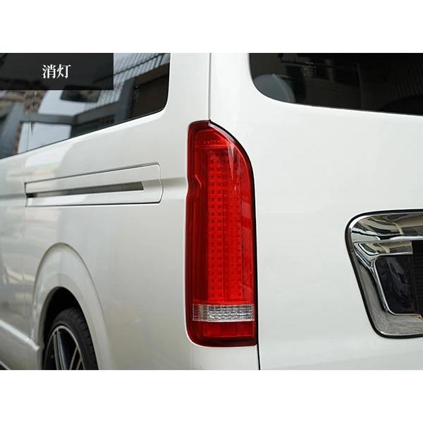 ハイエース 200系 テールランプ バーティカル  LED  スーパーレッドタイプ Ver.2 レジアスエース H16〜 バックランプ 左右 | ハイエース | 02