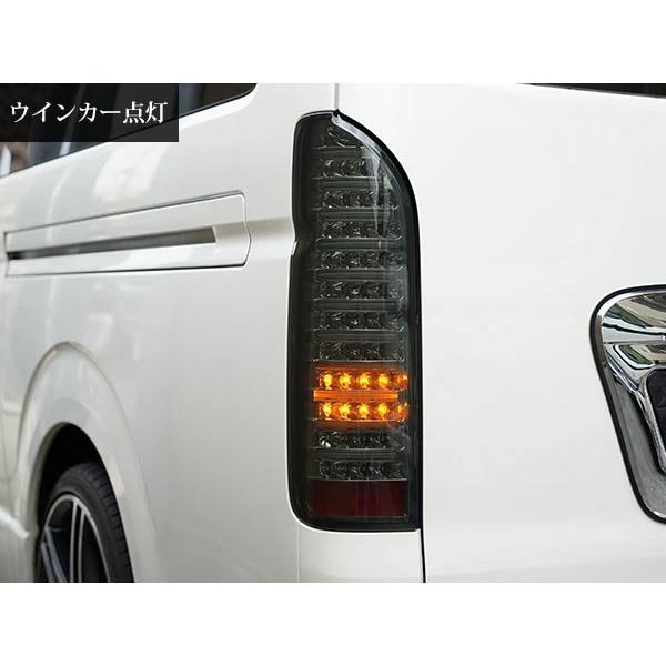 ハイエース 200系 テールランプ ファイバールックLED インナーメッキ スモークレンズタイプ レジアスエース H16〜 バックランプ | ハイエース | 06