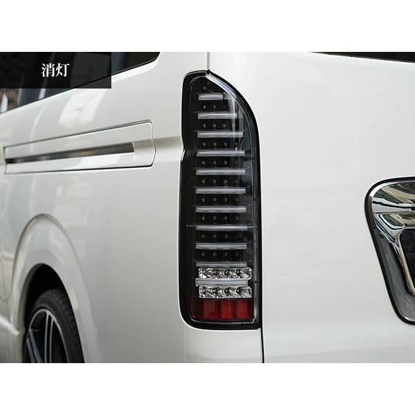 ハイエース 200系 テールランプ ファイバールックLED インナーブラック クリアレンズタイプ レジアスエース H16〜 バックランプ | ハイエース | 02